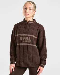 Athletics Oversized Knitted 1/4 Zip