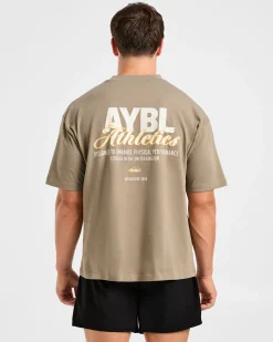 Athletics Script Oversized T Shirt