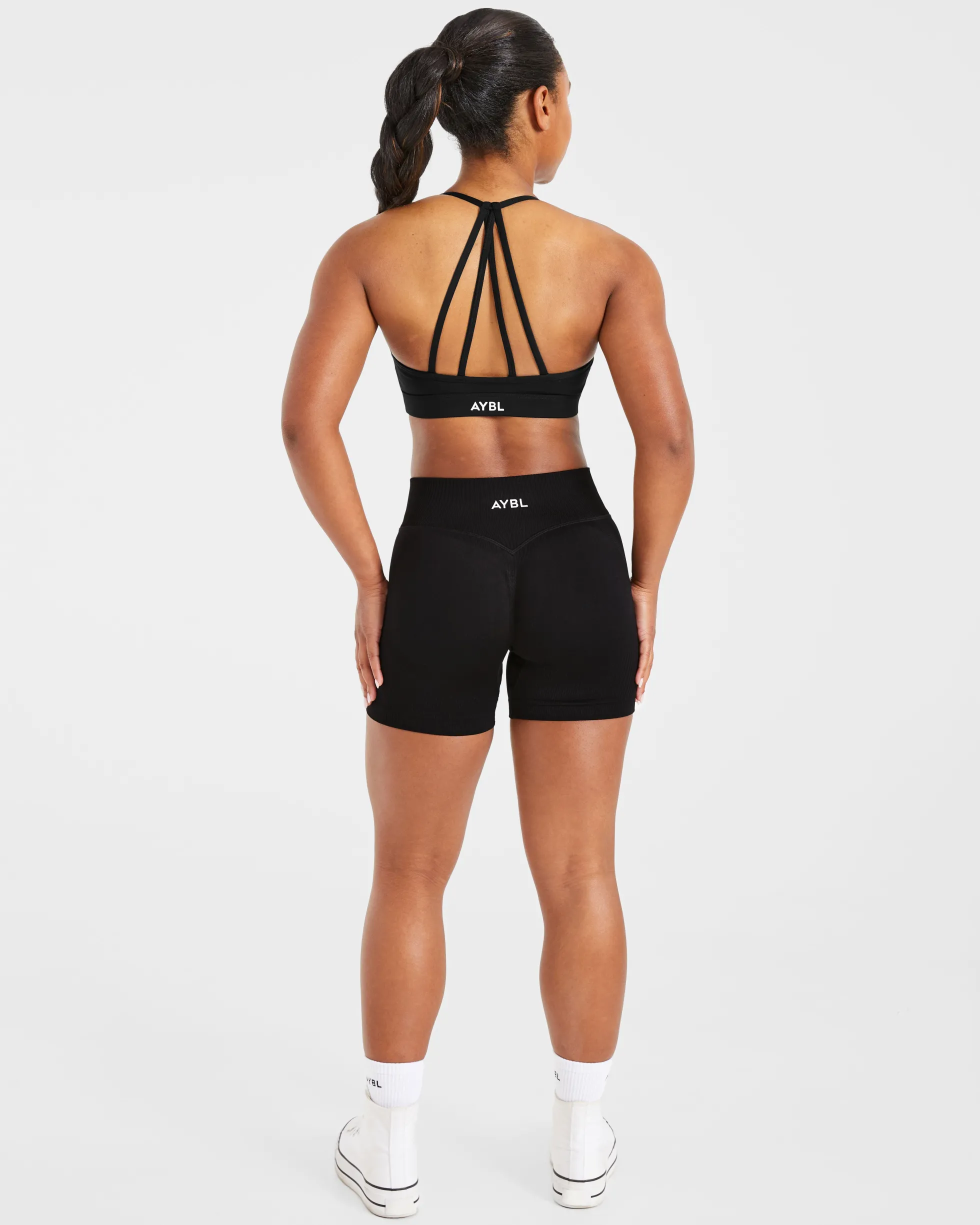 Essential V Neck Strappy Sports Bra