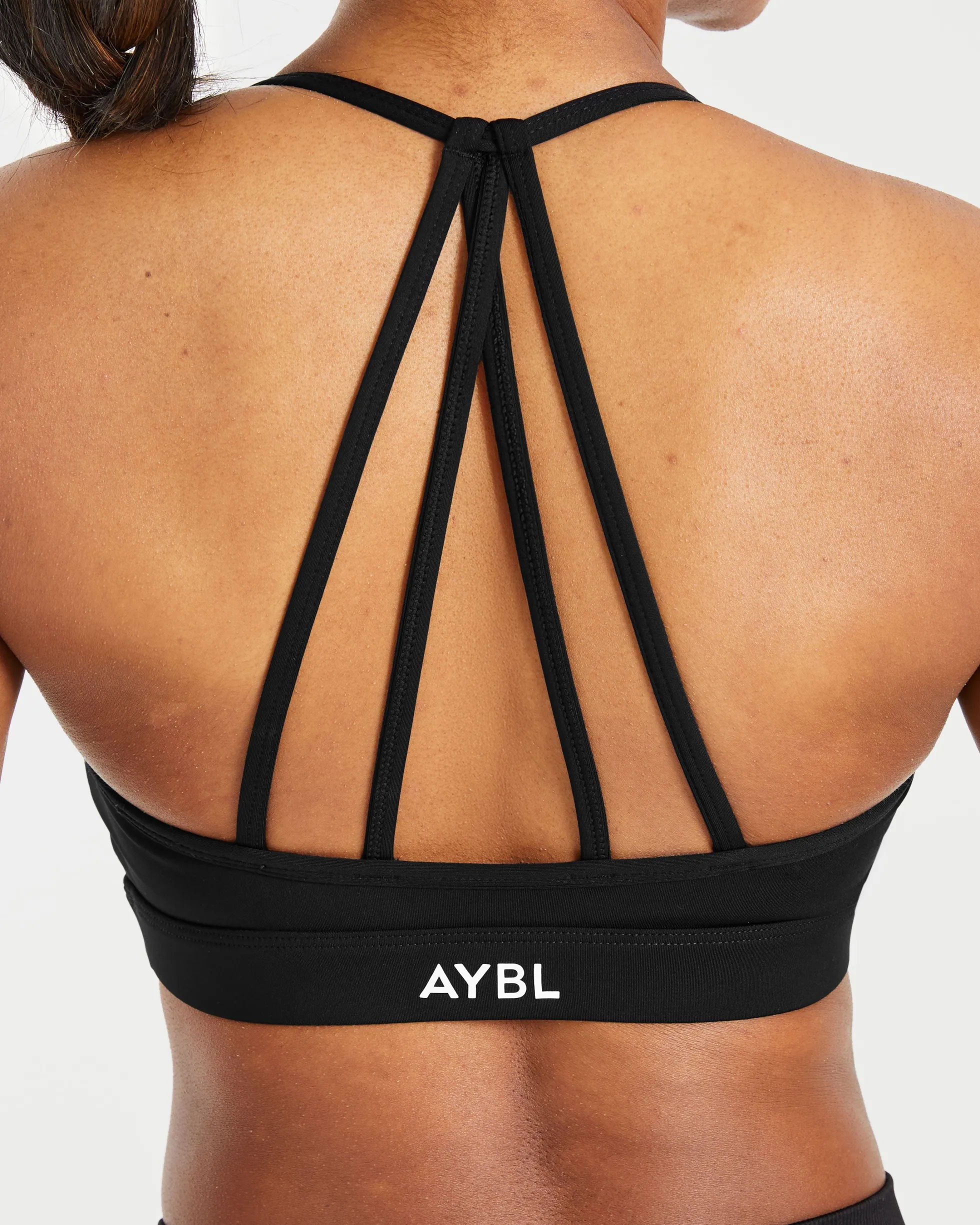 Essential V Neck Strappy Sports Bra