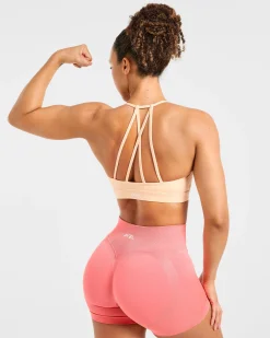 Essential V Neck Strappy Sports Bra