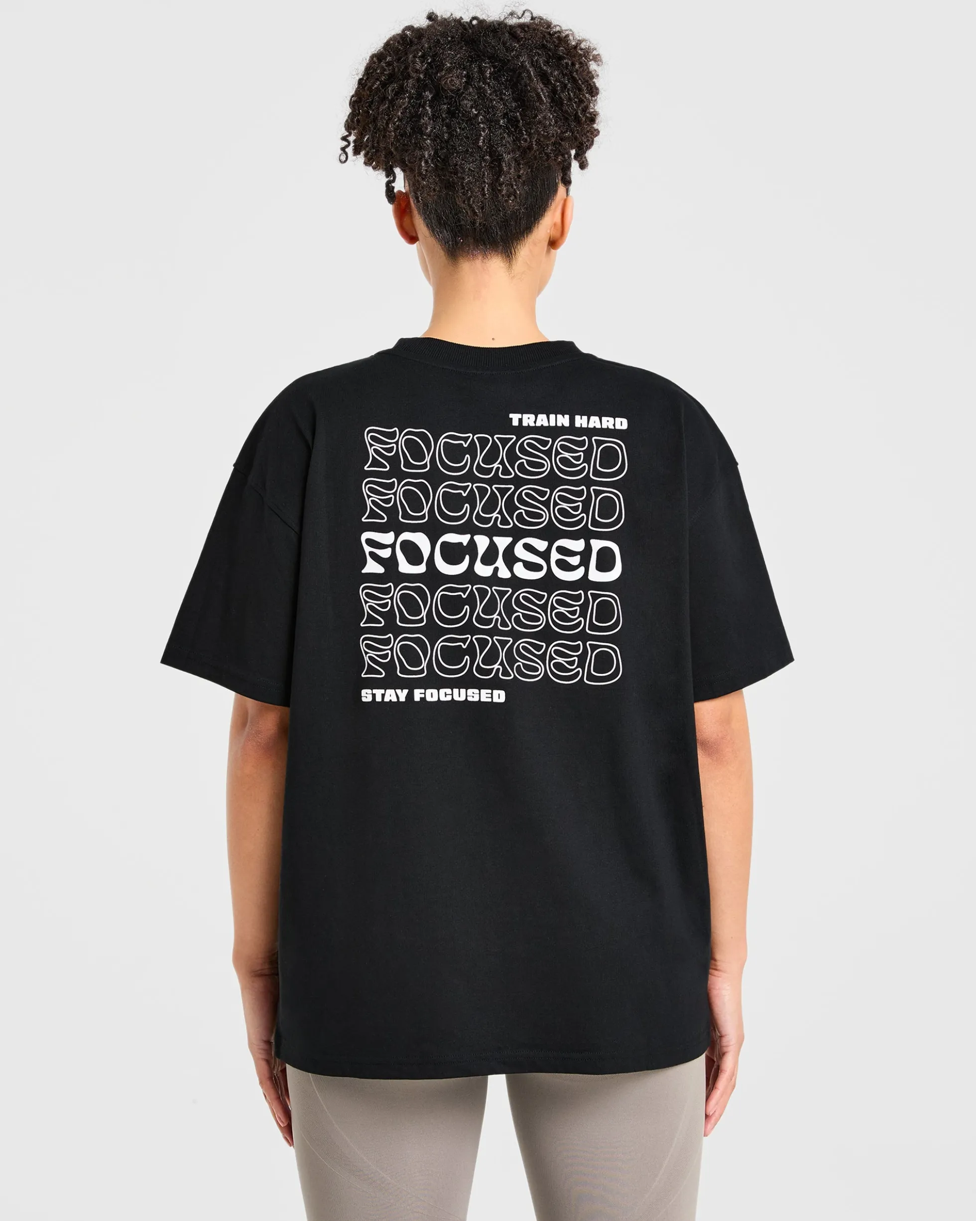 Focused Wavy Oversized T Shirt