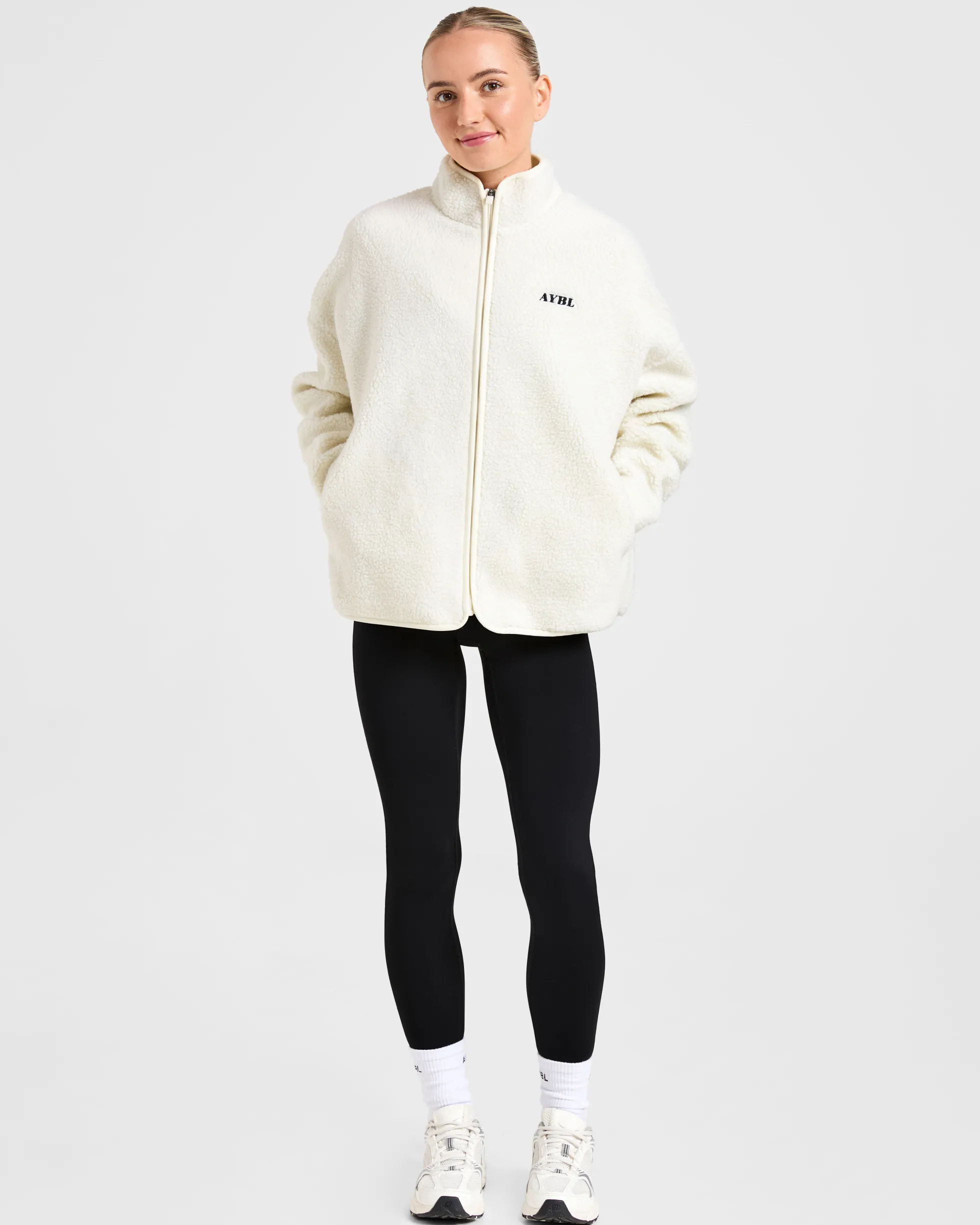 Oversized Zip Up Fleece Jacket