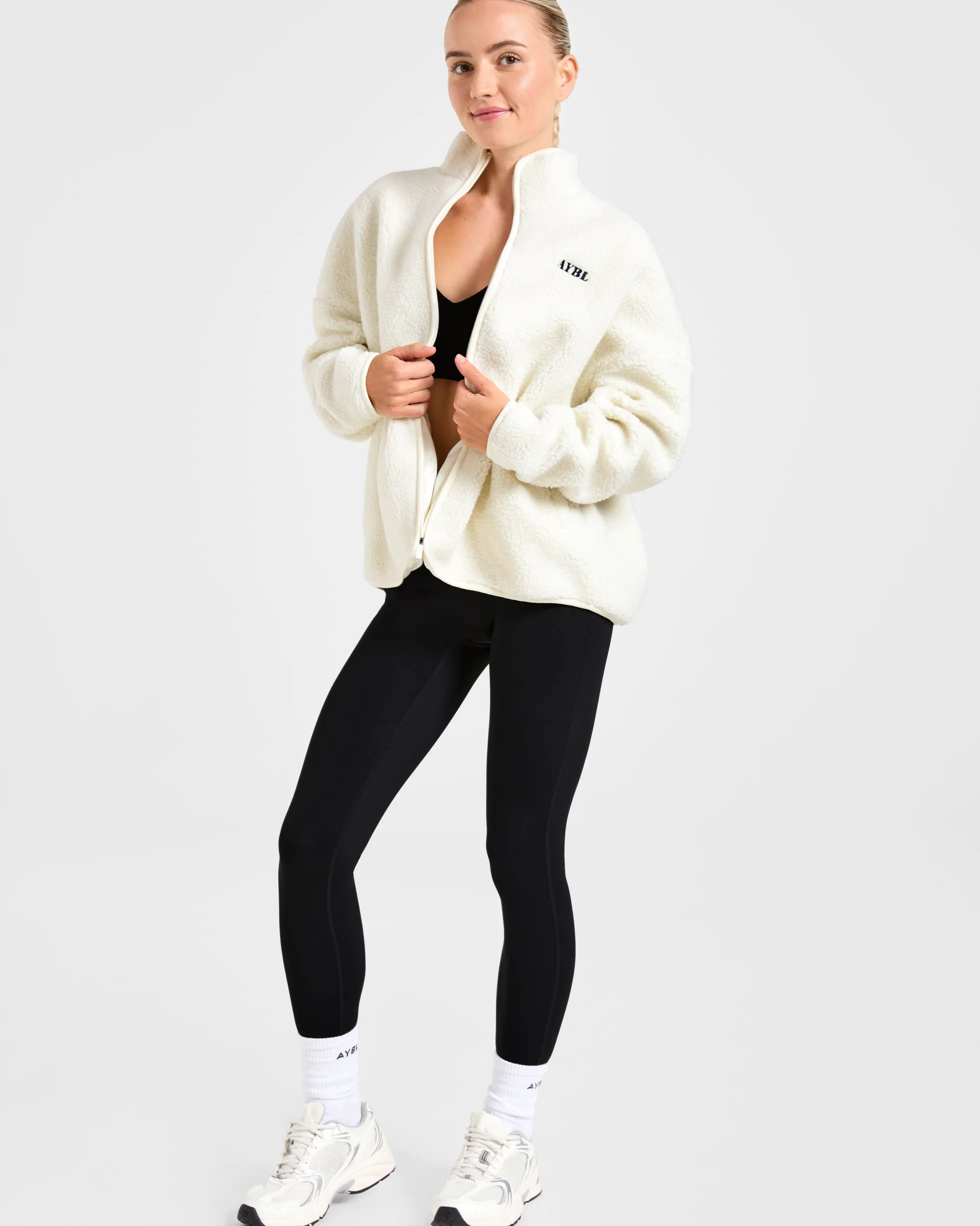 Oversized Zip Up Fleece Jacket
