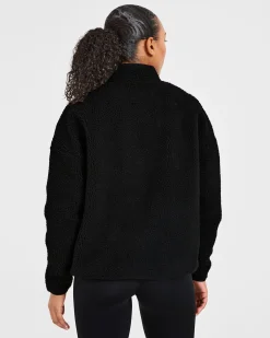 Oversized Zip Up Fleece Jacket