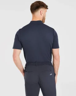 Performance Collarless Polo Shirt