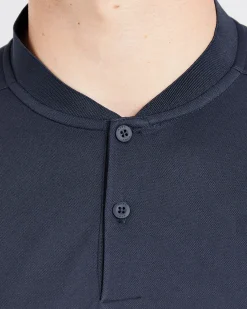 Performance Collarless Polo Shirt