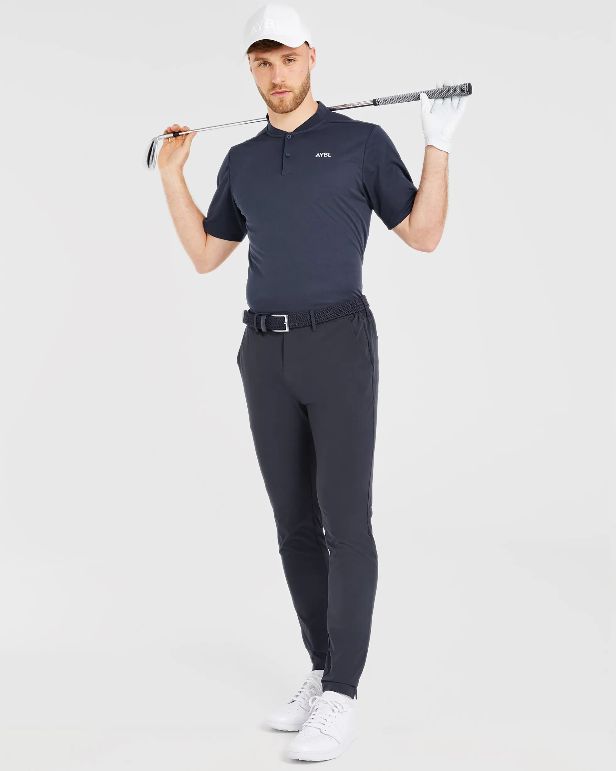 Performance Collarless Polo Shirt