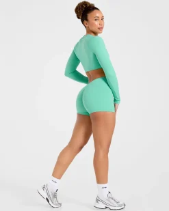 Physique Long Sleeve Crop Top