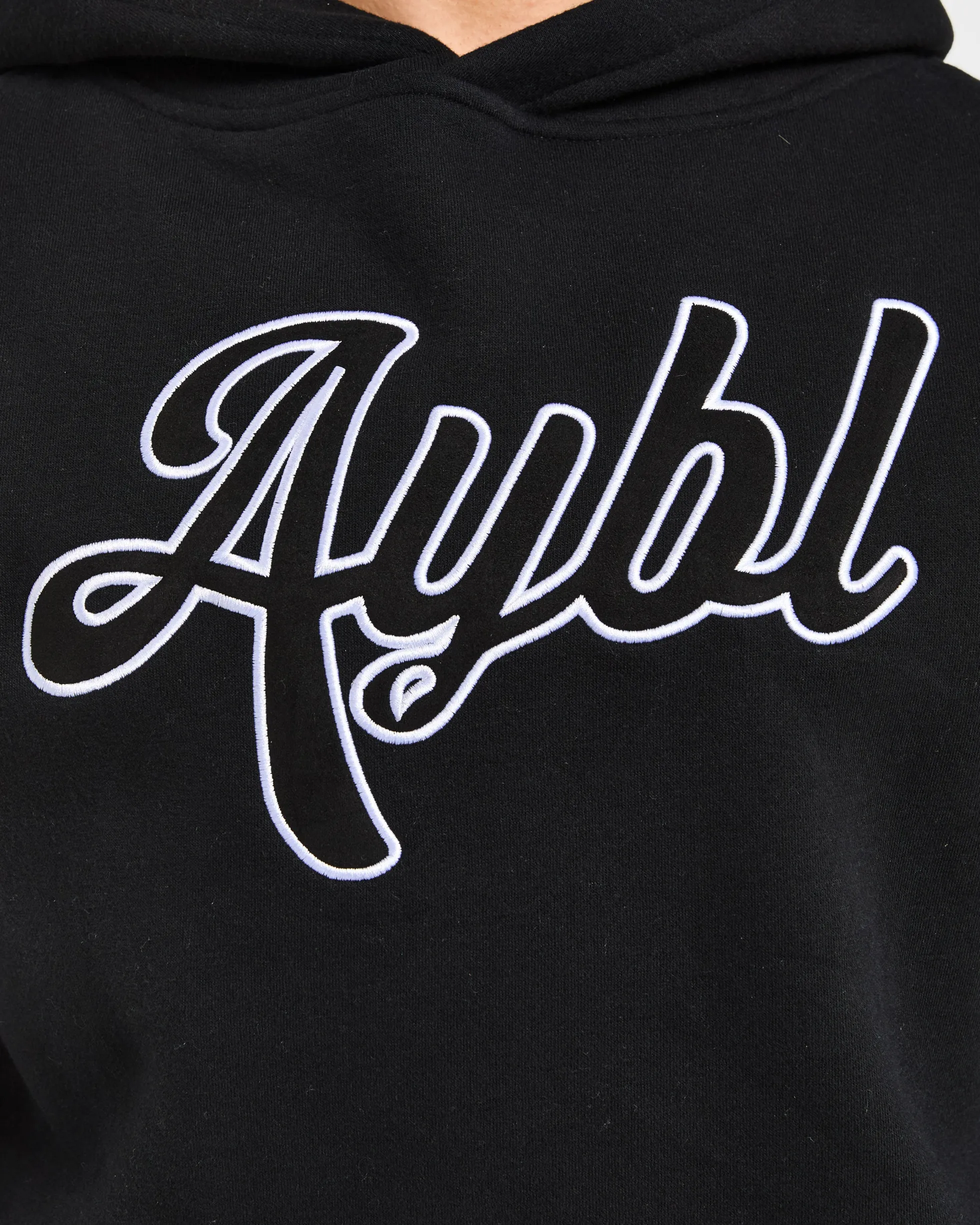 Script Embroidered Oversized Hoodie