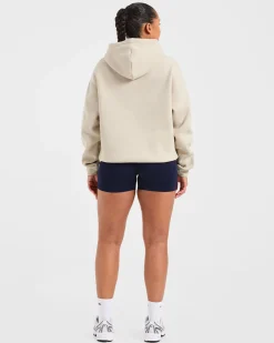 Script Embroidered Oversized Hoodie