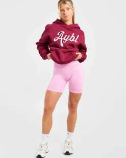 Script Embroidered Oversized Hoodie
