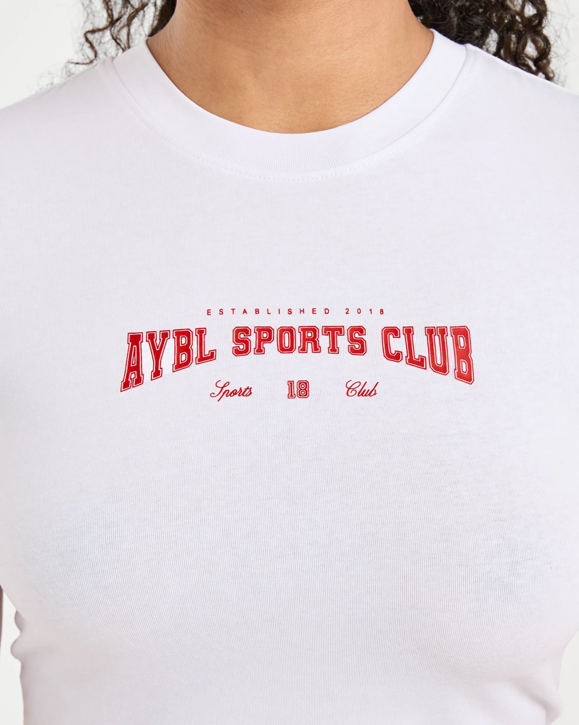 Sports Club Varsity Baby Tee