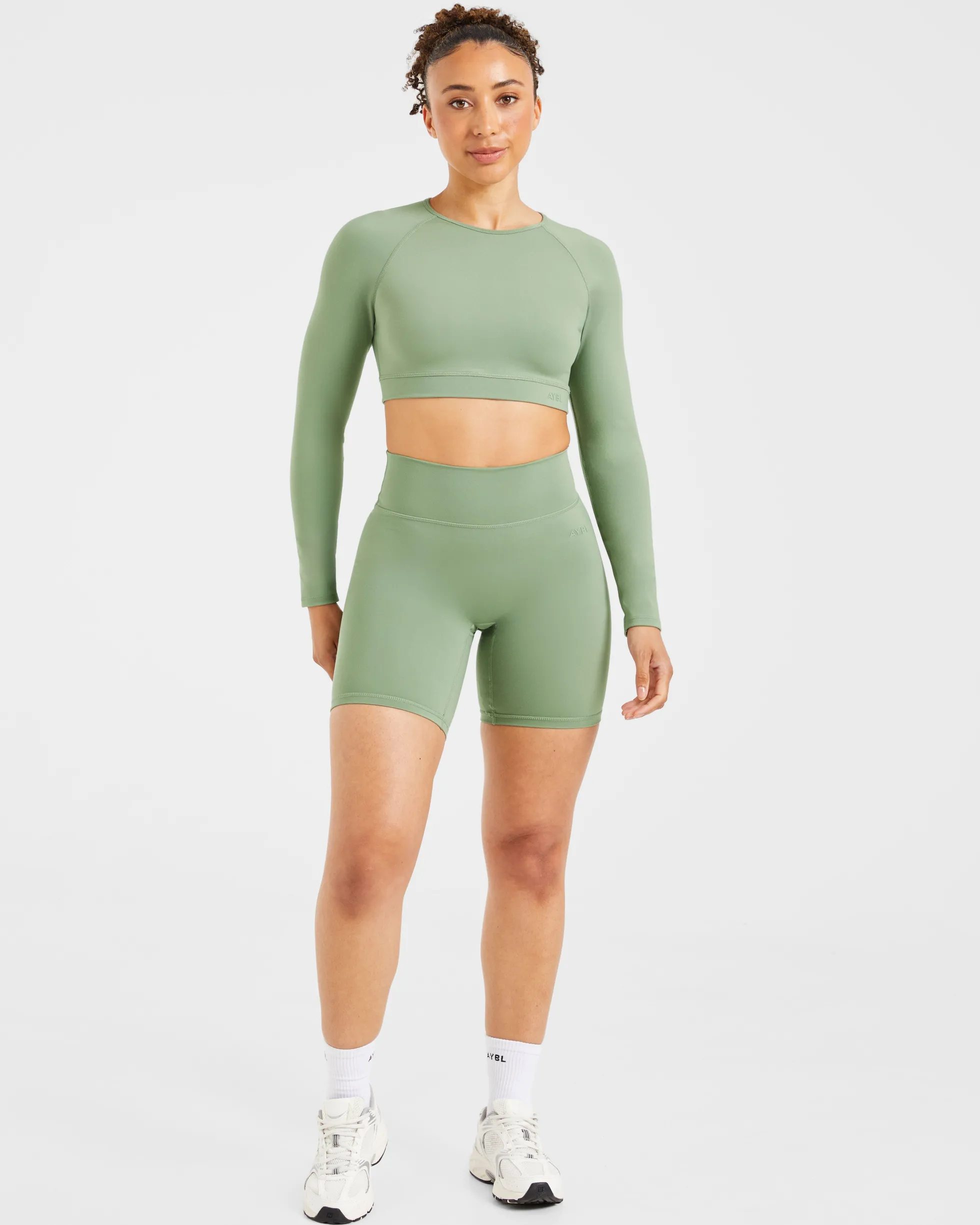 Staple Long Sleeve Crop Top