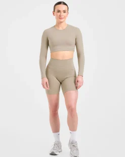 Staple Long Sleeve Crop Top