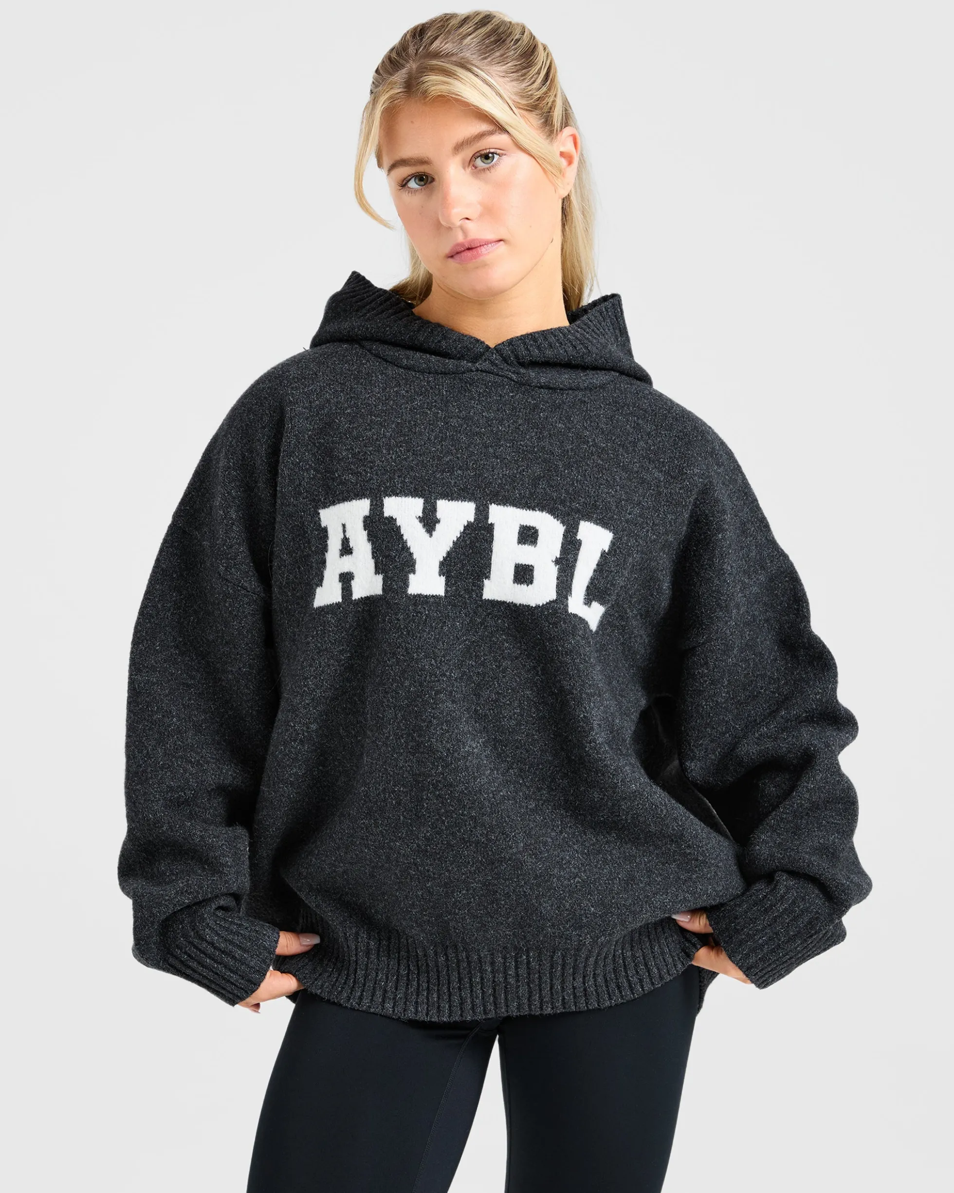 Varsity Oversized Knitted Hoodie