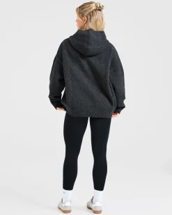 Varsity Oversized Knitted Hoodie