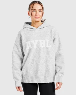 Varsity Oversized Knitted Hoodie