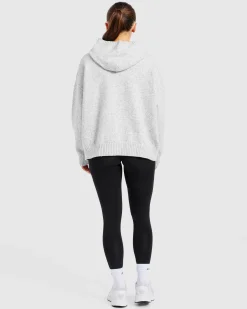 Varsity Oversized Knitted Hoodie